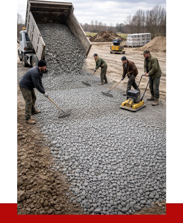 Устройство щебеночной подушки в Глазове от 4591 р. ПРОНЕРУДГлз